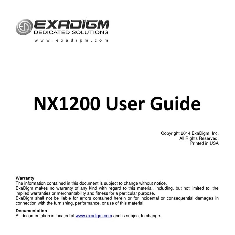 Exadigm NX1200 User manual