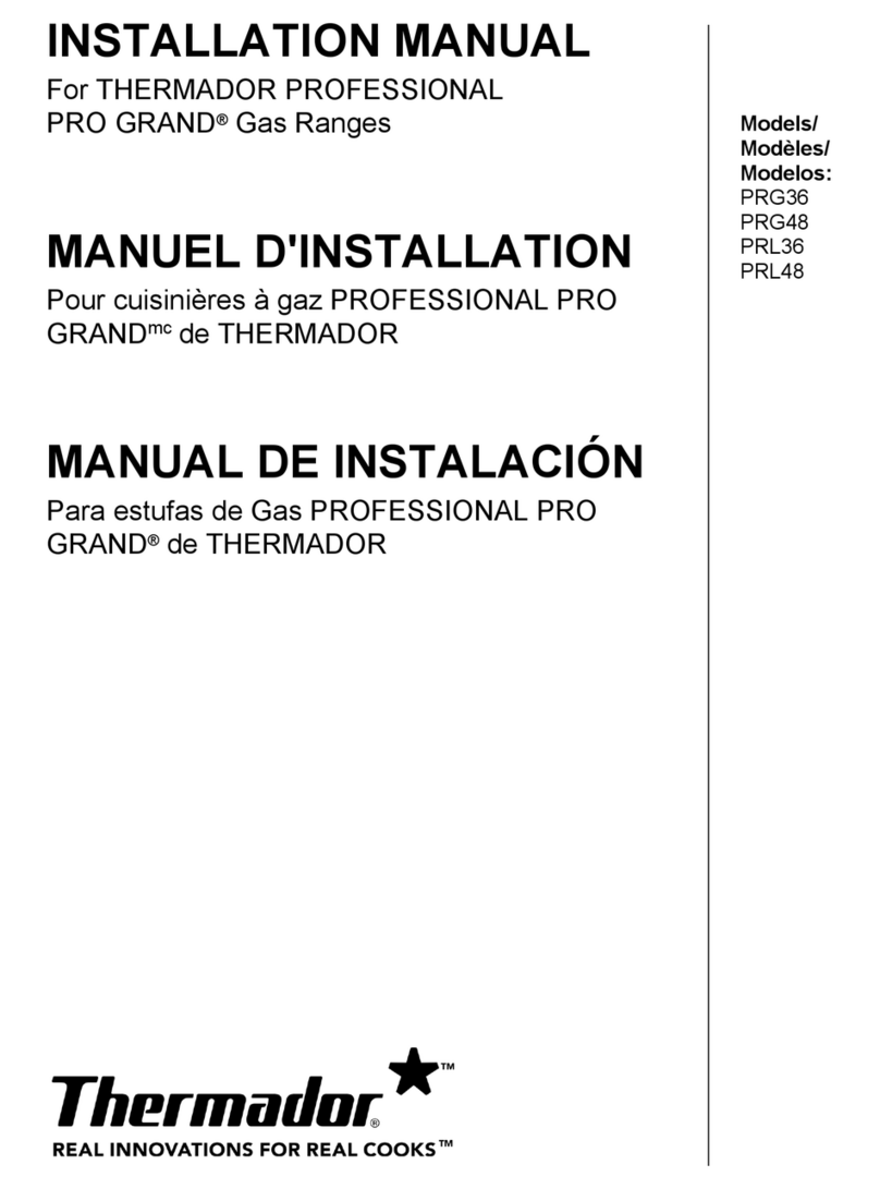 Thermador Professional PRO-HARMONY PRG36 User manual