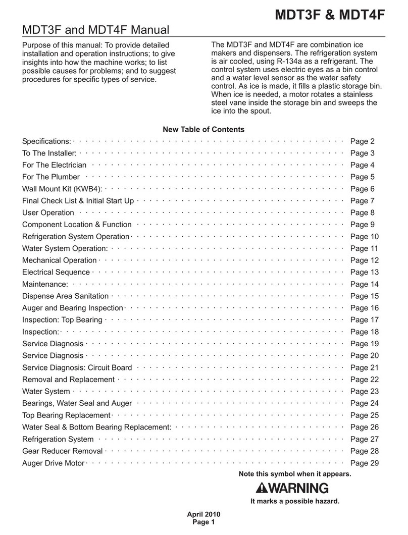 Scotsman MDT4FA-1 User manual