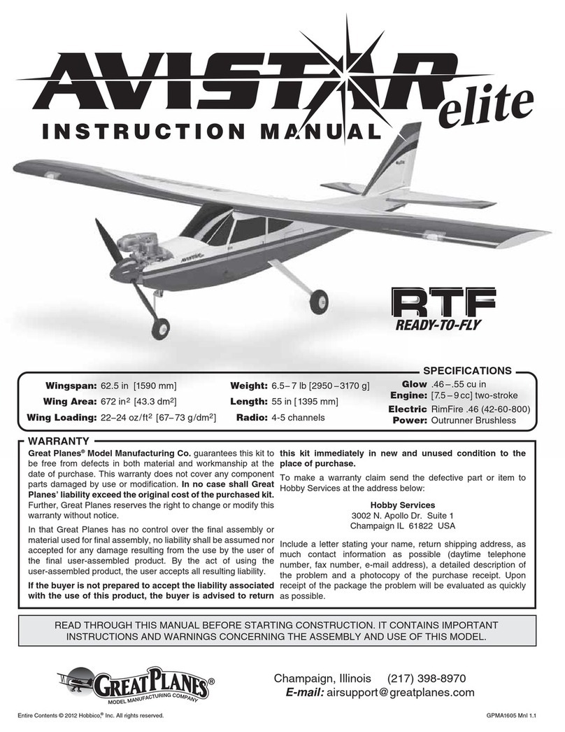 GREAT PLANES avistar elite User manual