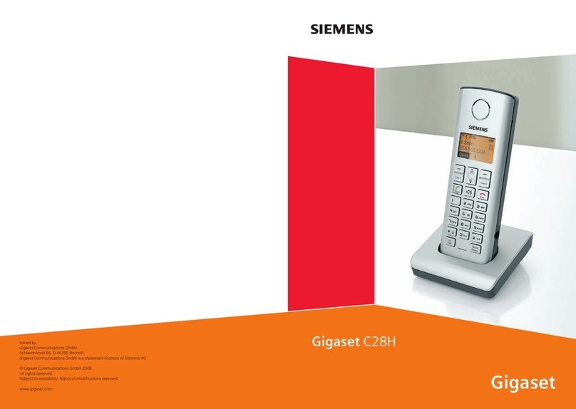 Siemens Gigaset C28H User manual Siemens Gigaset C28H User manual