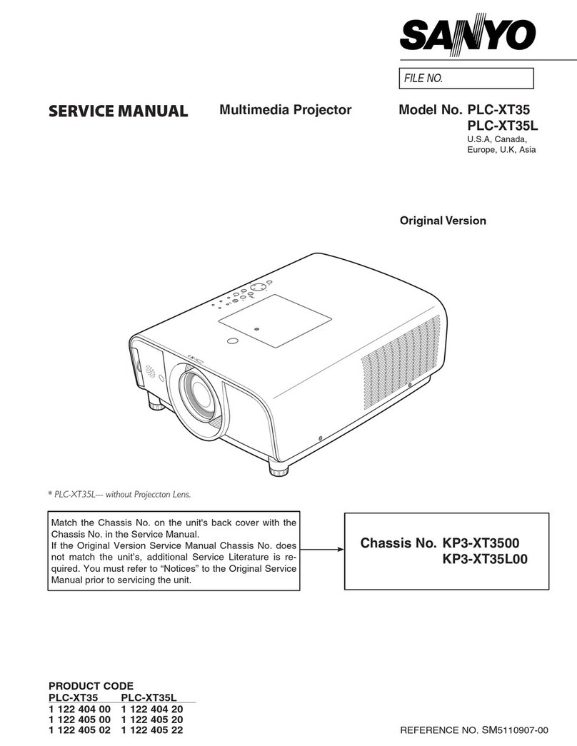 Sanyo PLC-XT35 Service manual