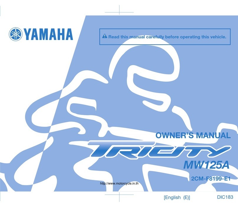 Yamaha Tricity MW125A User manual