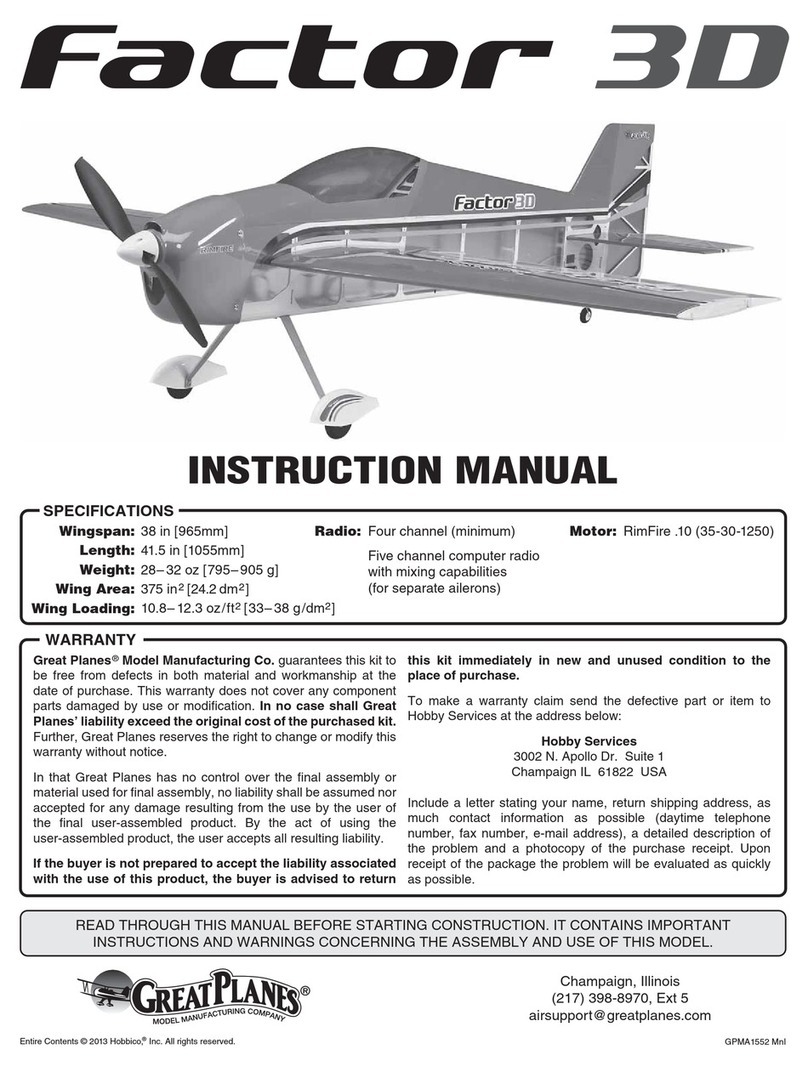 GREAT PLANES FACTOR 3D instruction manual