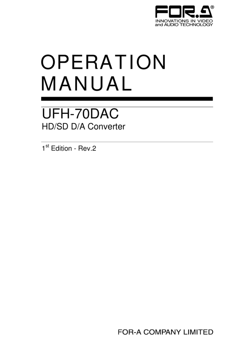 FOR-A UFH-70DAC operating manual