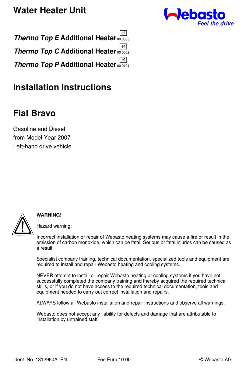 Webasto Thermo Top E installation instructions