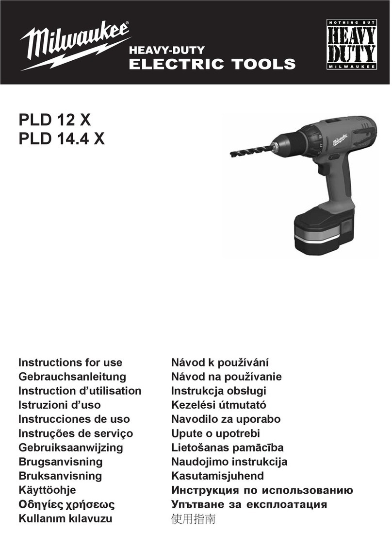 Milwaukee PLD 12 X User manual