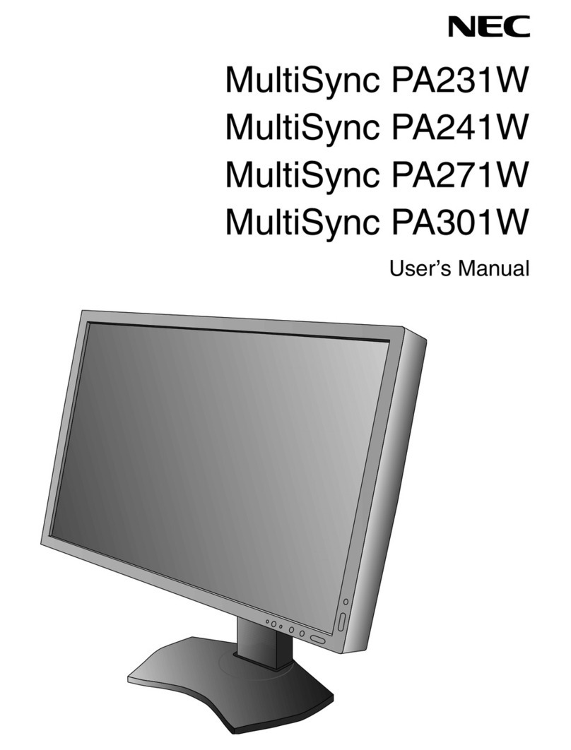 NEC MultiSync PA231W User manual