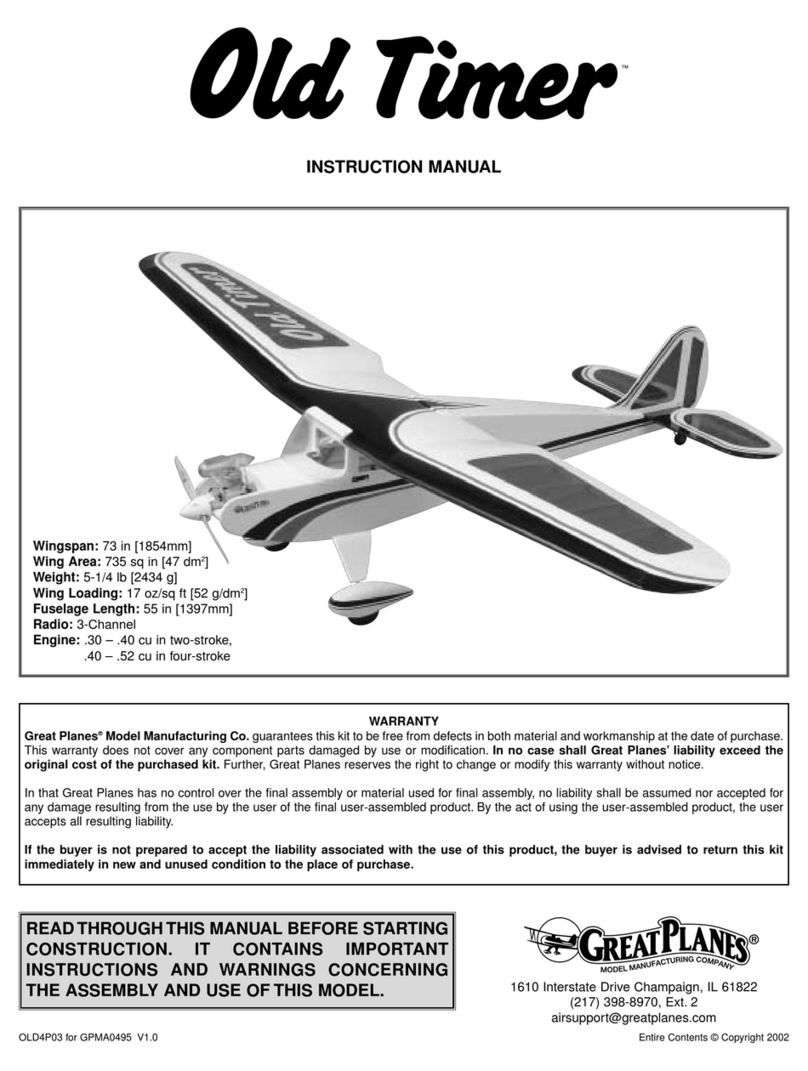 GREAT PLANES Old Timer instruction manual