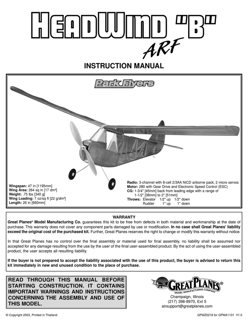 GREAT PLANES HeadWind "B" User manual