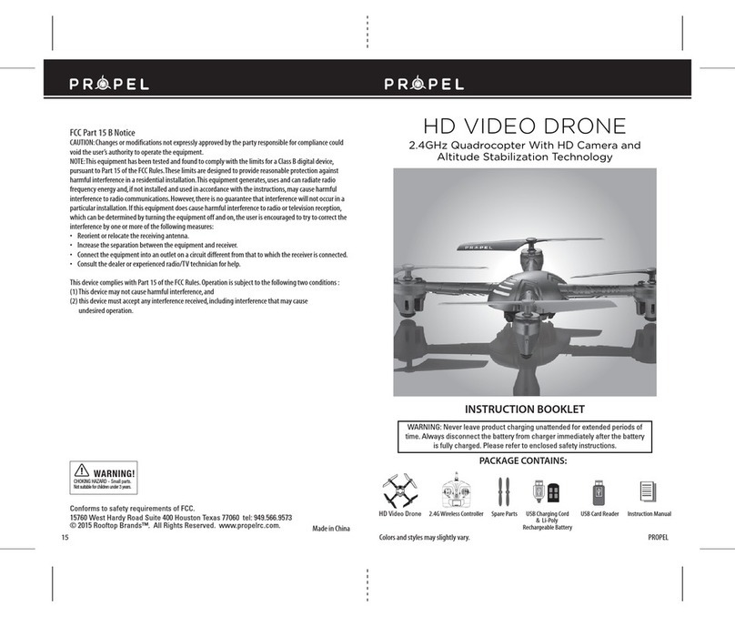 Propel Trampolines HD VIDEO DRONE User manual