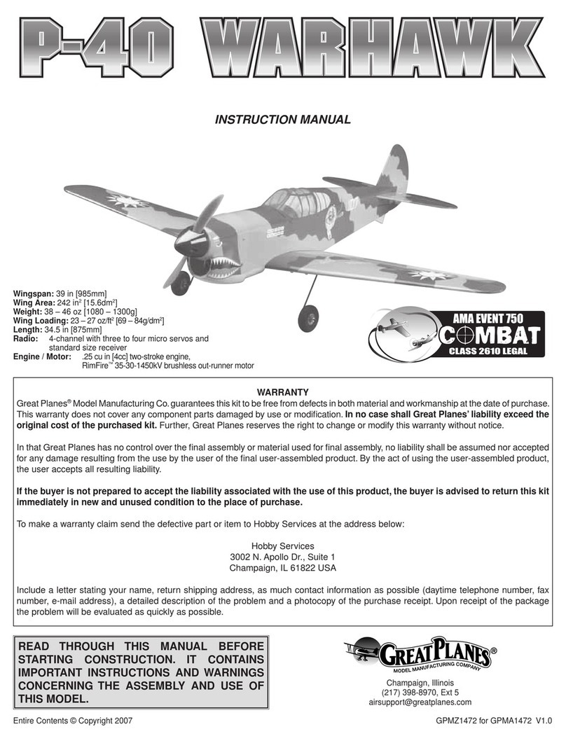 GREAT PLANES P-40 Warhawk instruction manual