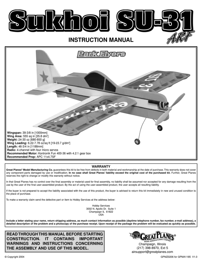 GREAT PLANES SU-31 User manual