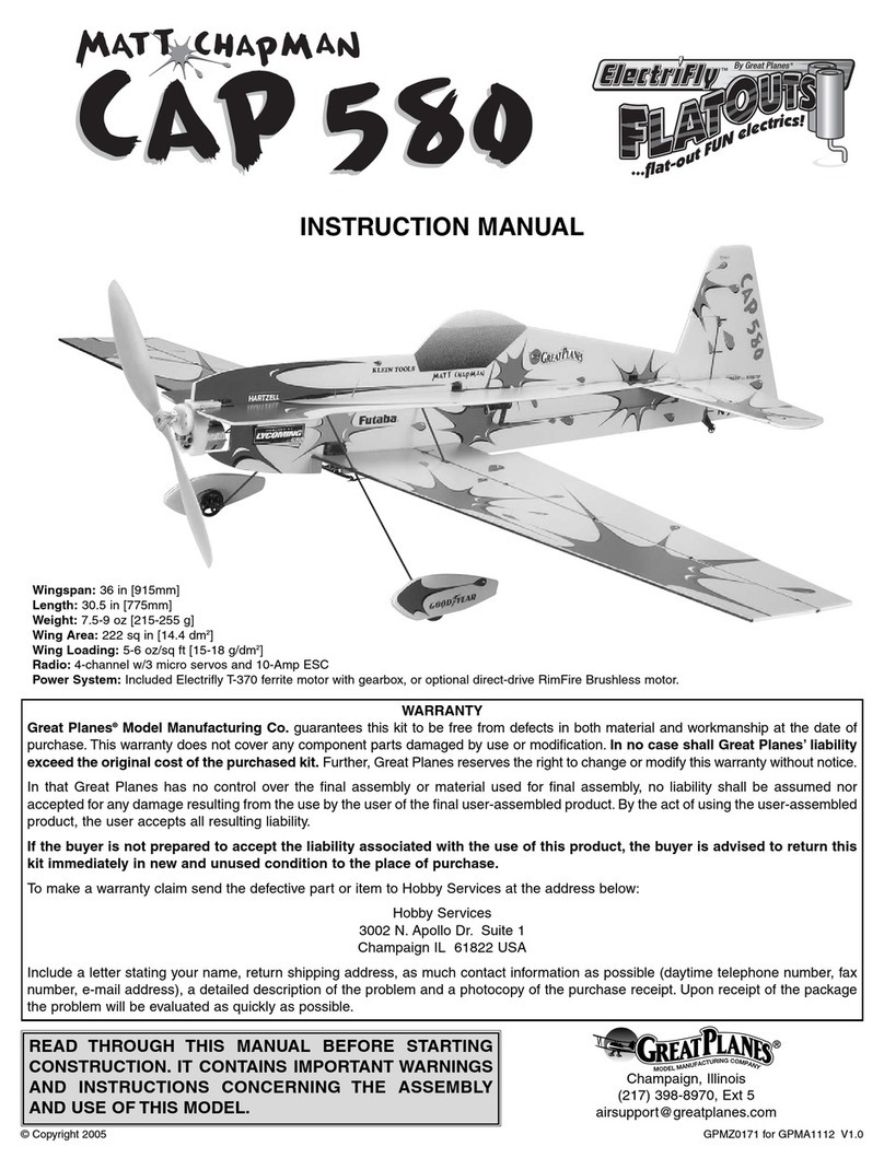 GREAT PLANES Matt Chapman Cap 580 instruction manual