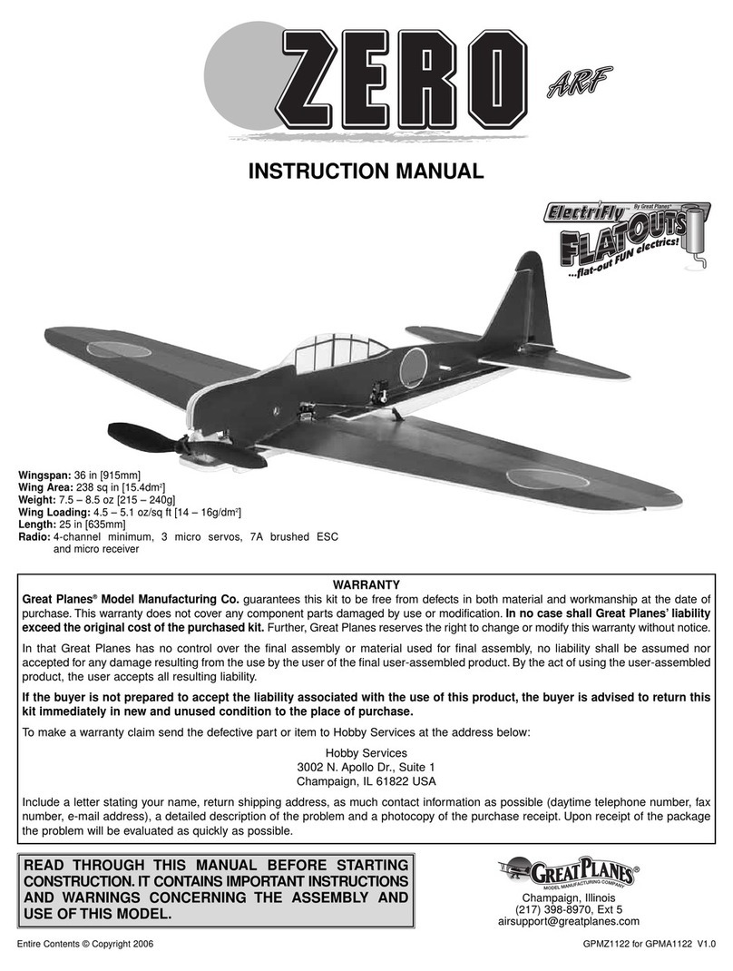 GREAT PLANES ZERO instruction manual GREAT PLANES ZERO instruction manual