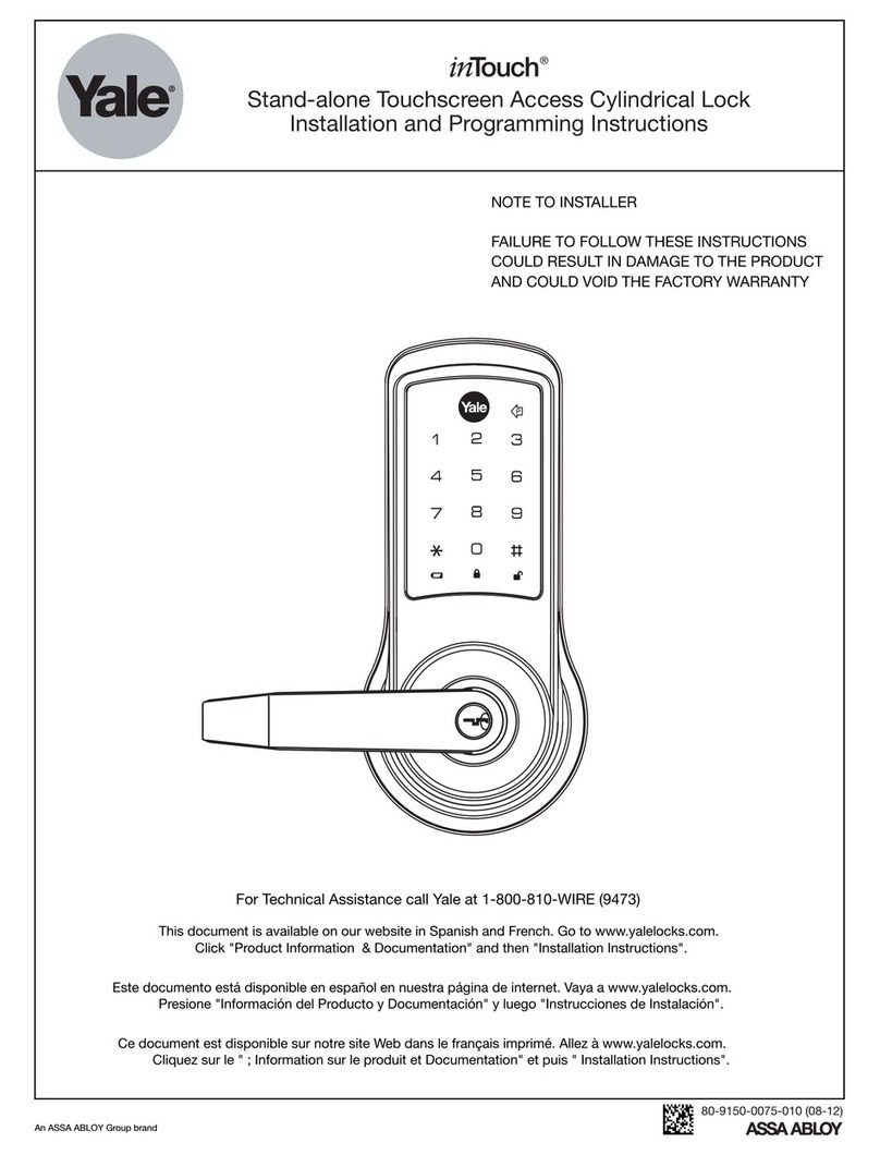 Yale inTouch Technical specifications