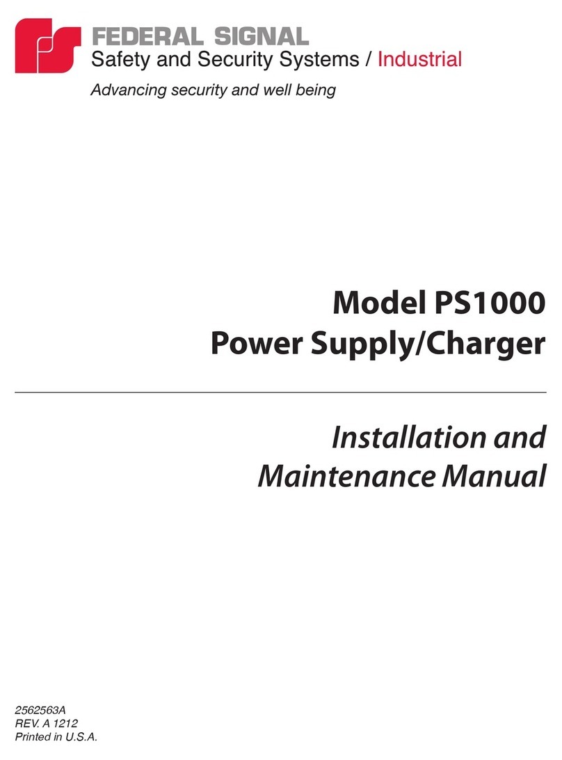 Federal Signal Corporation PS1000 Installation and maintenance manual Federal Signal Corporation PS1000 Installation and maintenance manual