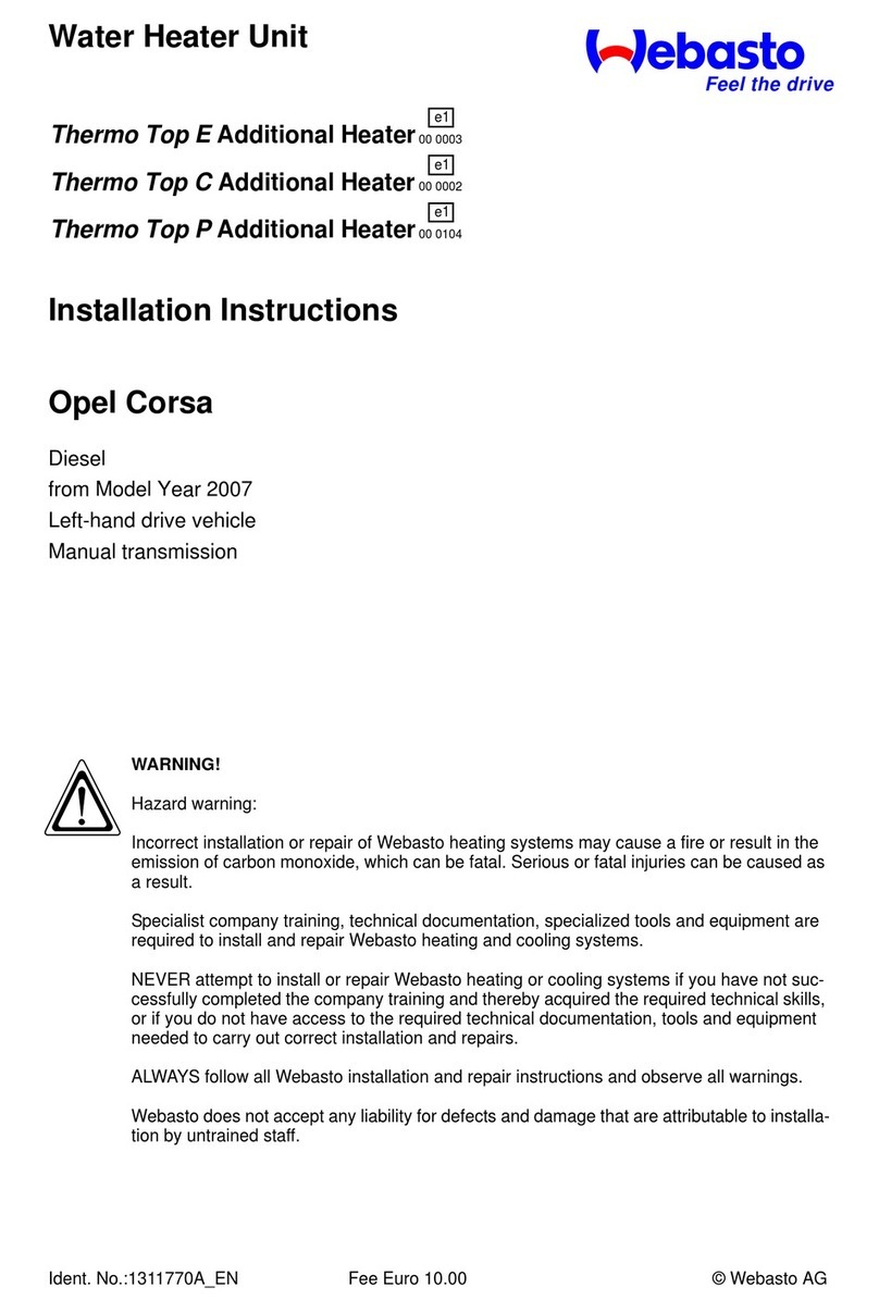Webasto Thermo Top E User manual