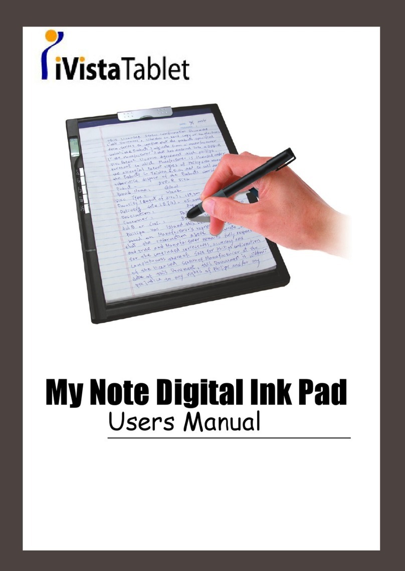 iVistaTablet My Note Digital Ink Pad user manual