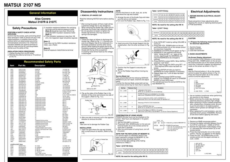 Matsui 2107 NS User manual