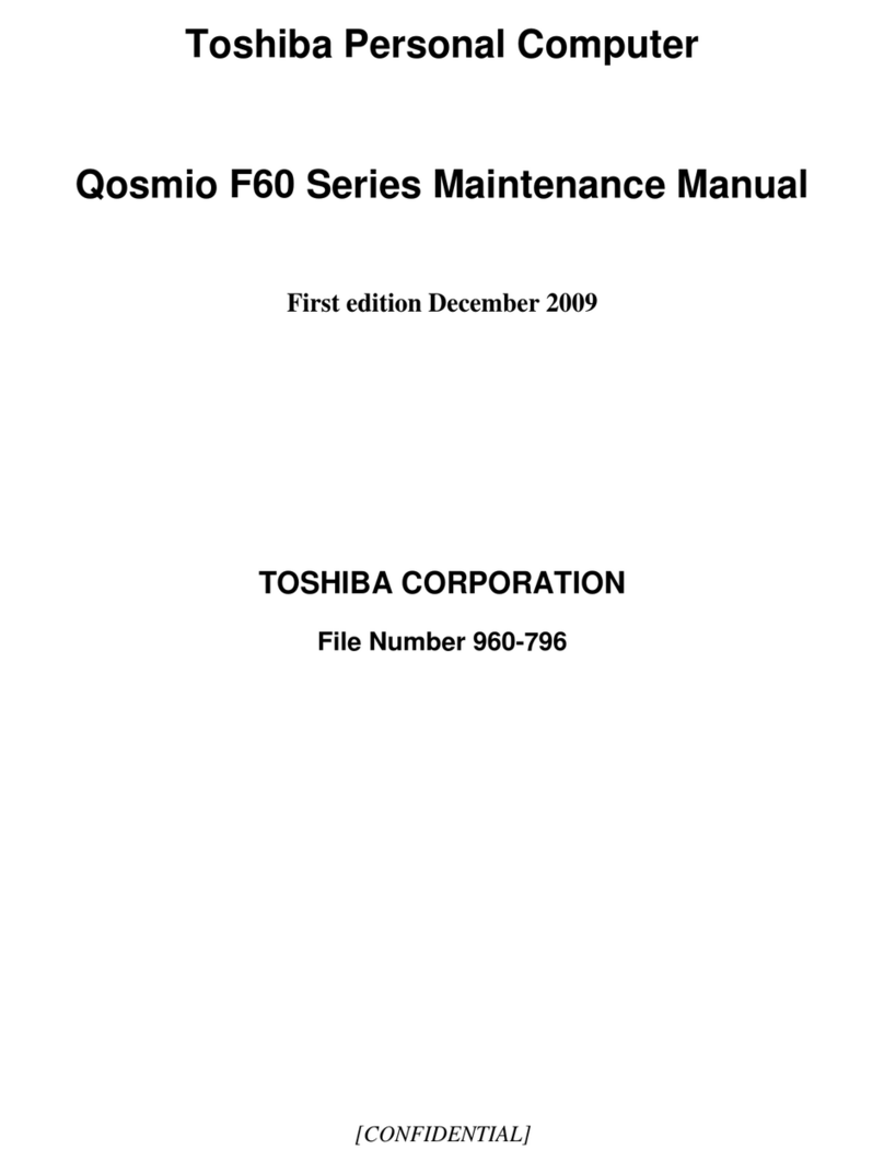 Toshiba Qosmio F60 Series Maintenance manual