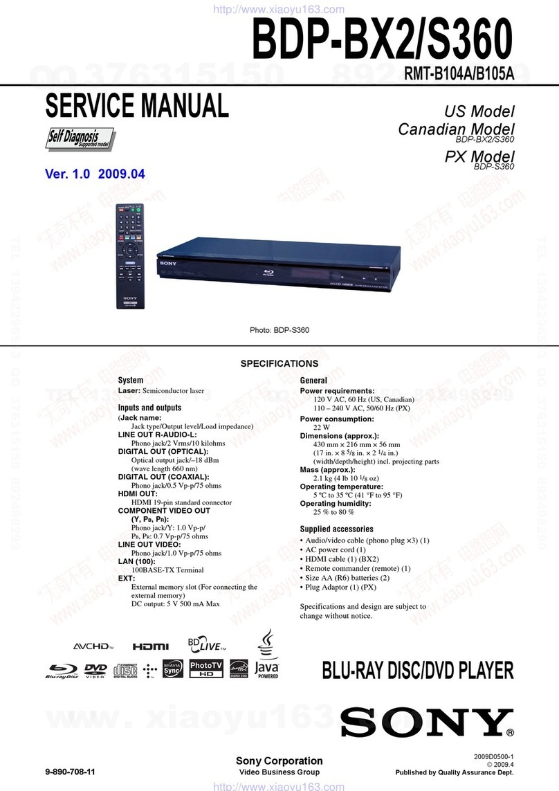 Sony BDP-BX2 User manual