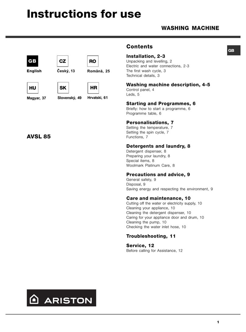 Ariston AVSL 85 User manual