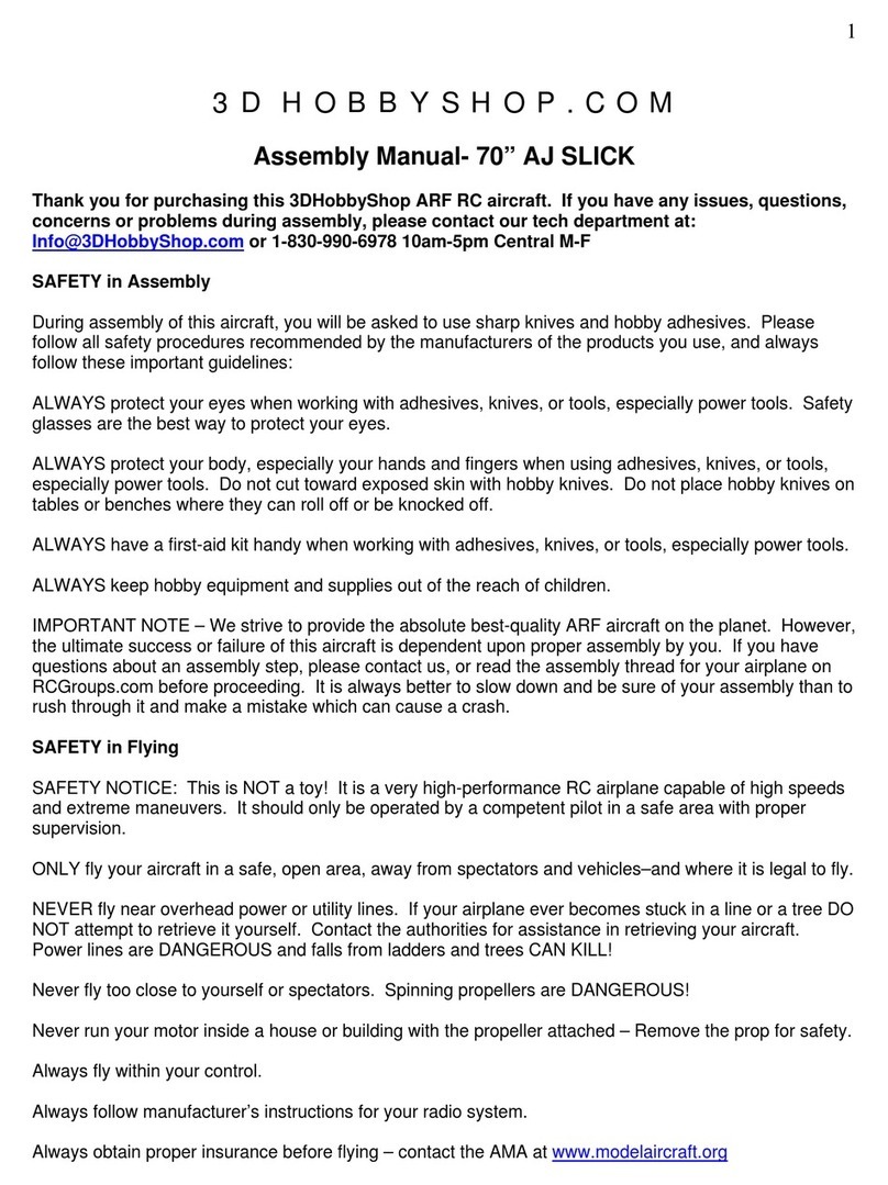 3D Hobby Shop 70 AJ SLICK User manual