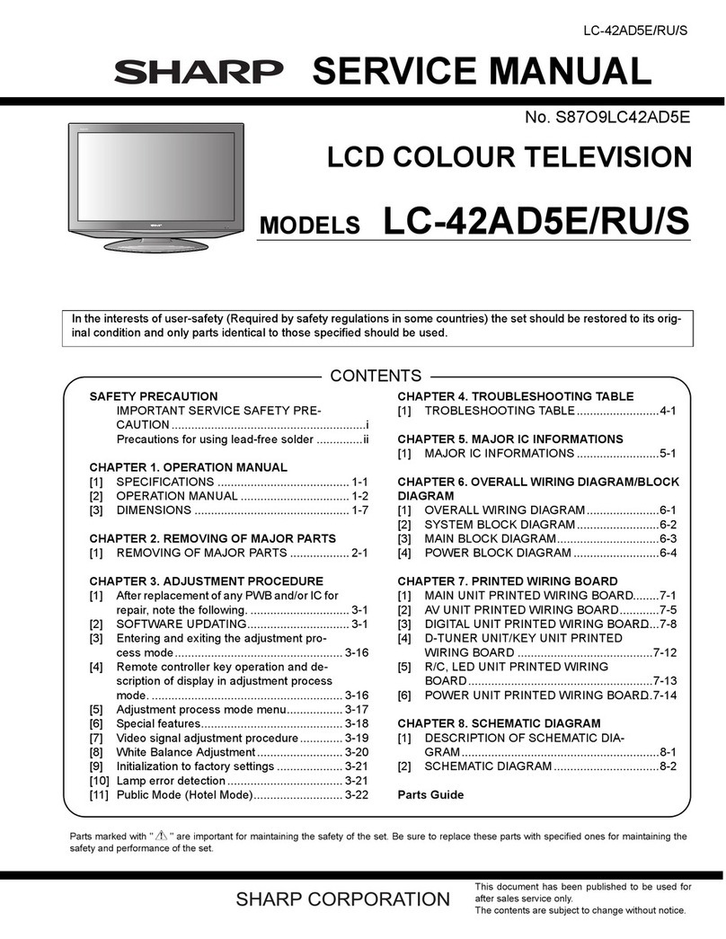 Sharp AQUOS LC-42AD5E Service manual