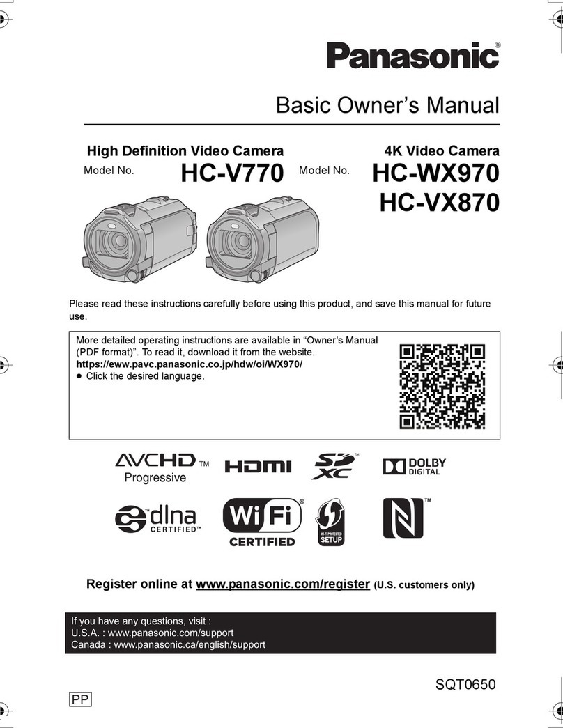 Panasonic HC-WX970 User manual Panasonic HC-WX970 User manual