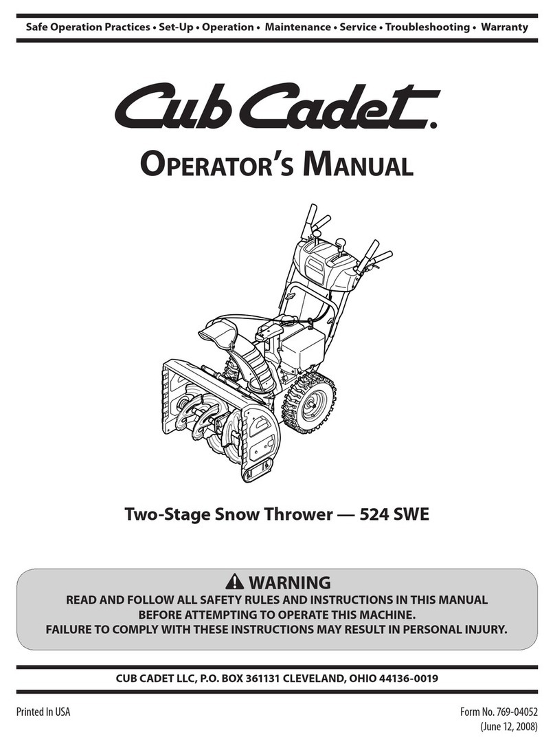 Cub Cadet 524 SWE User manual