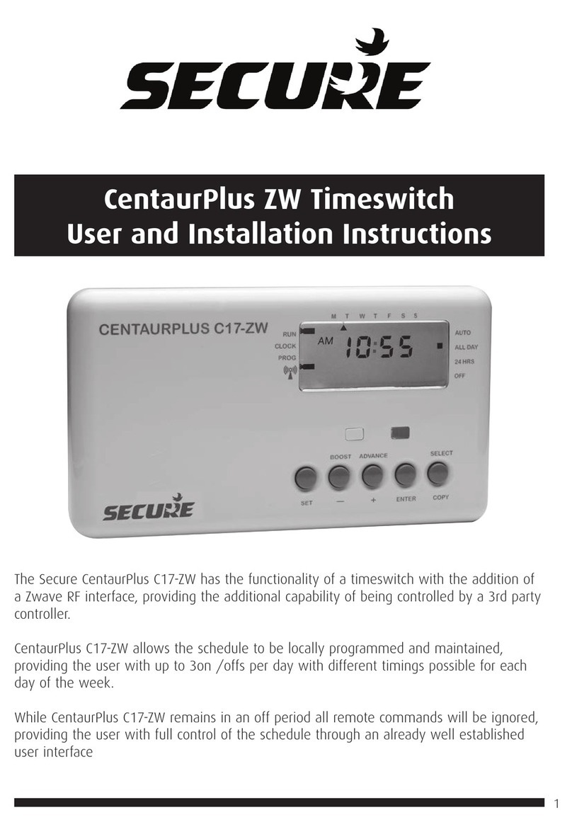 Secure CentaurPlus C17-ZW User and installation instructions