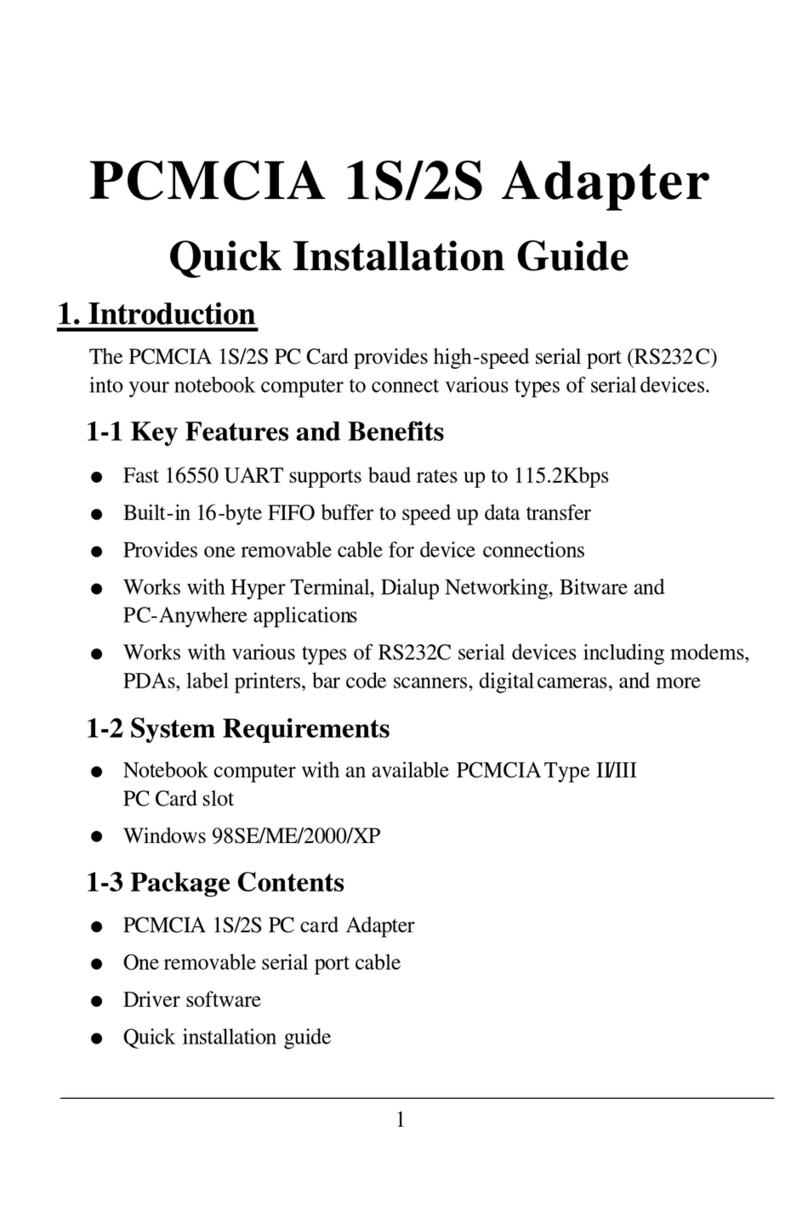 AvLab PCMCIA 1S Quick installation guide