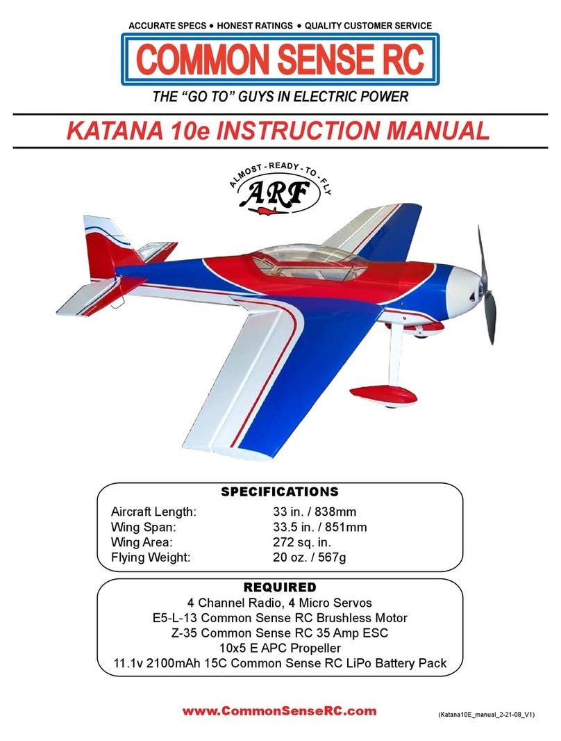 Common Sense RC KATANA 10e instruction manual