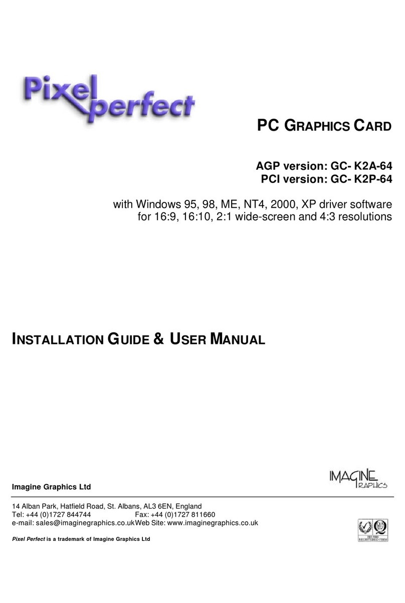 Imagine Graphics PIXEL PERFECT GC-K2A-64 Installation guide & user manual Imagine Graphics PIXEL PERFECT GC-K2A-64 Installation guide & user manual