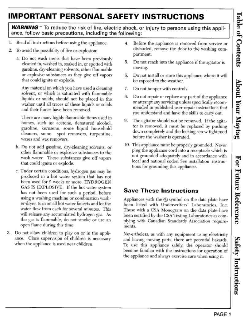 Maytag LAT3914AAL Instructions for use
