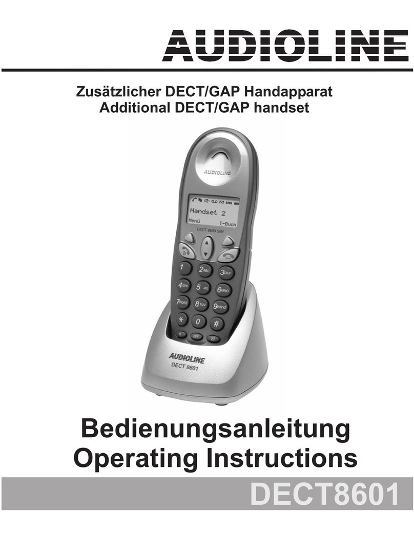 AUDIOLINE DECT8601 operating instructions