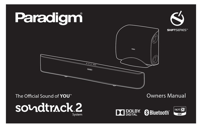 Paradigm SOUNDTRACK 2 SYSTEM User manual