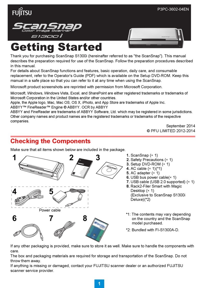 Fujitsu ScanSnap S1300i Getting started
