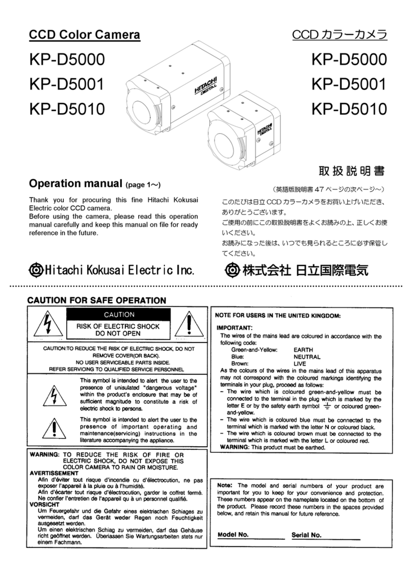 Hitachi KP-D5000 Operation manual