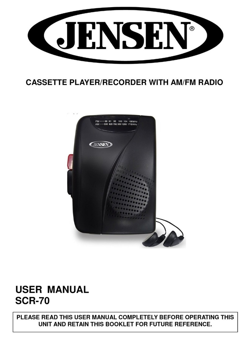 Jensen SCR-70 user manual