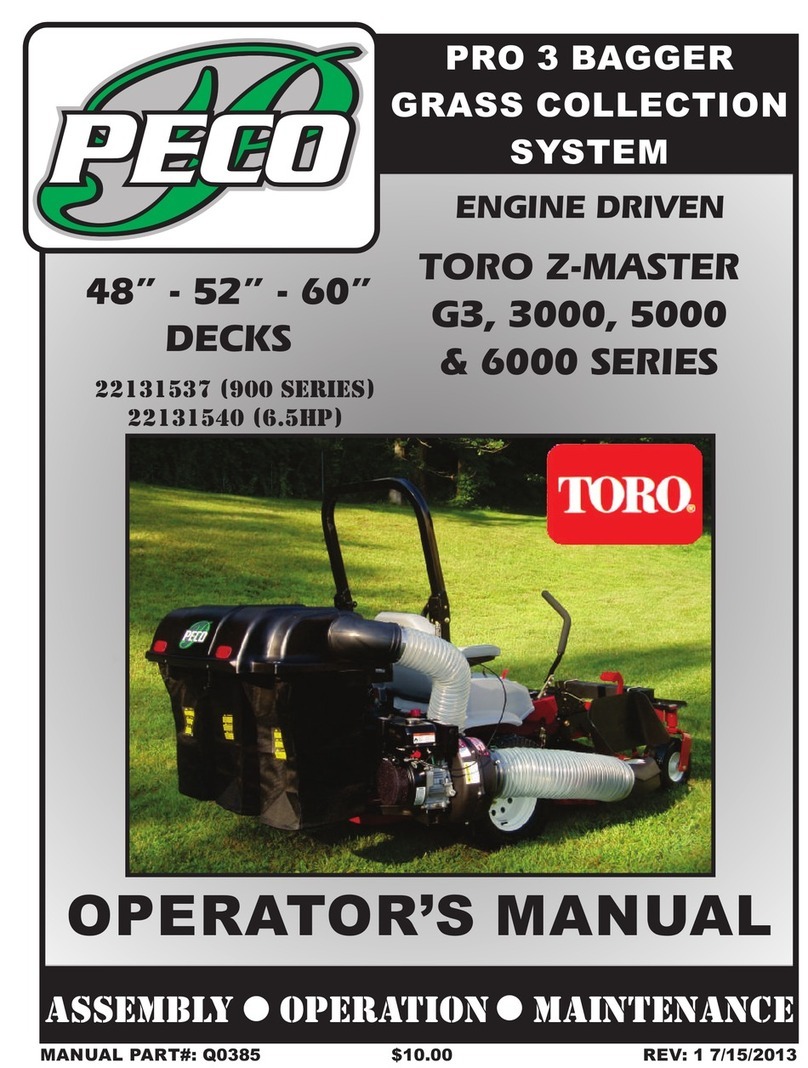 Peco PRO 3 BAGGER Operator's manual