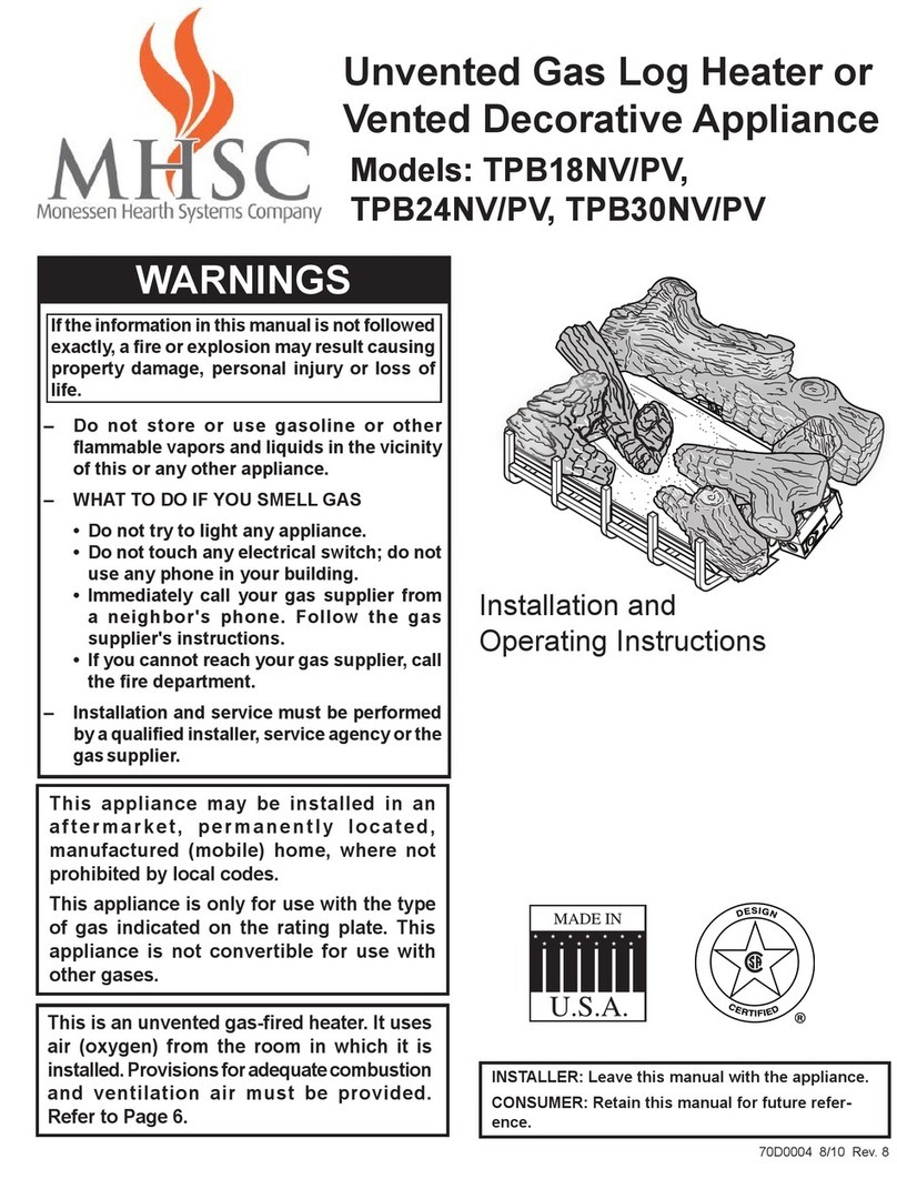 MHSC TPB18NV Installation and operating instructions