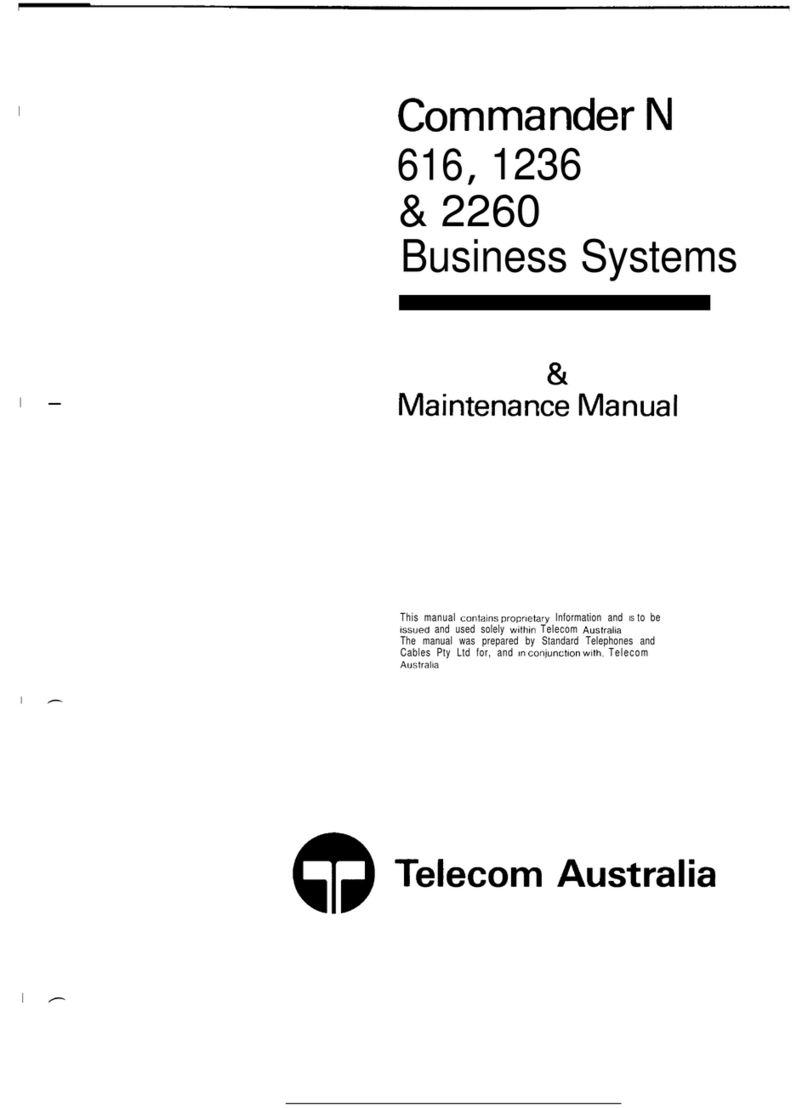 Telecom Australia Commander N616 Maintenance manual