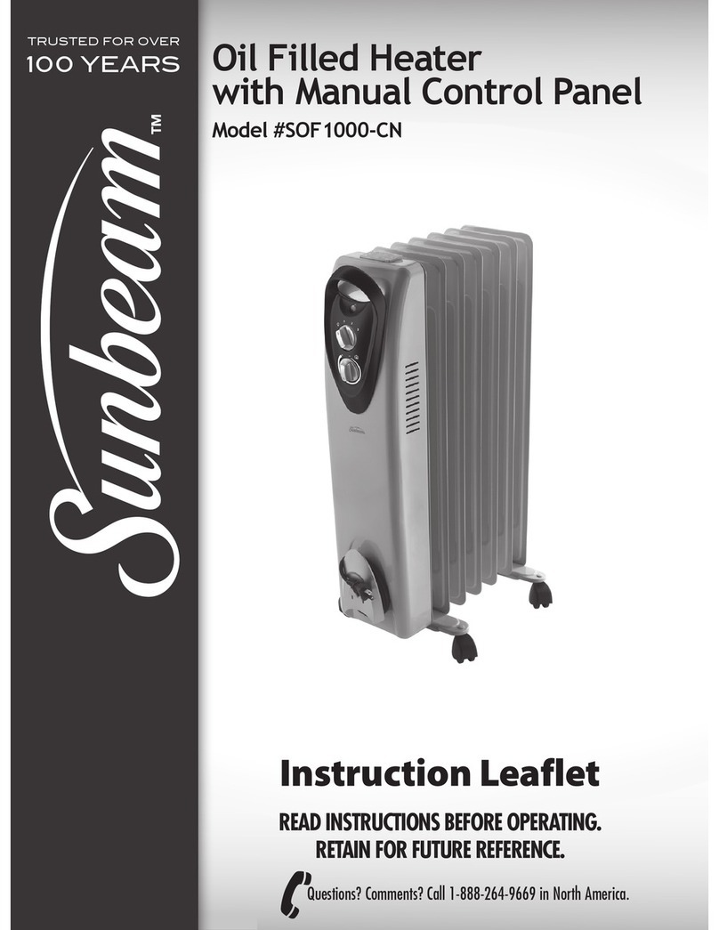 Sunbeam SOF1000-CN Instruction leaflet Sunbeam SOF1000-CN Instruction leaflet