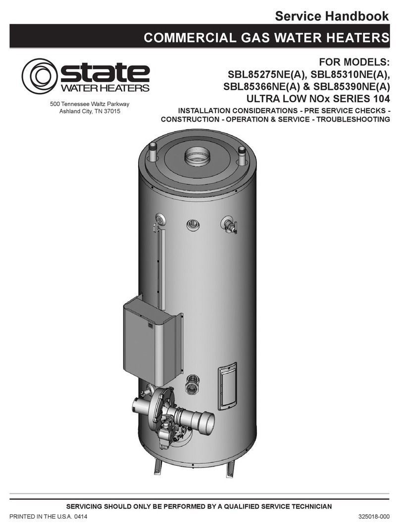 State Water Heaters SBL85275NEA Service handbook