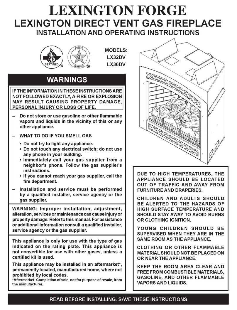 Lexington Forge LX32DV Installation and operating instructions