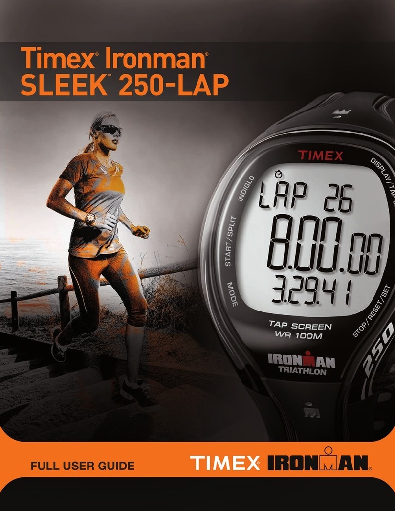 Timex Ironman SLEEK 250-LAP User manual
