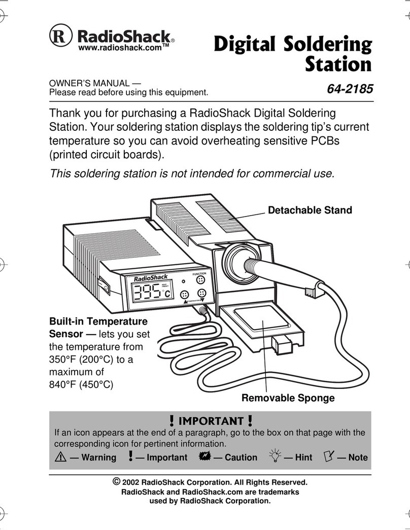 Radio Shack 64-2185 owner's manual