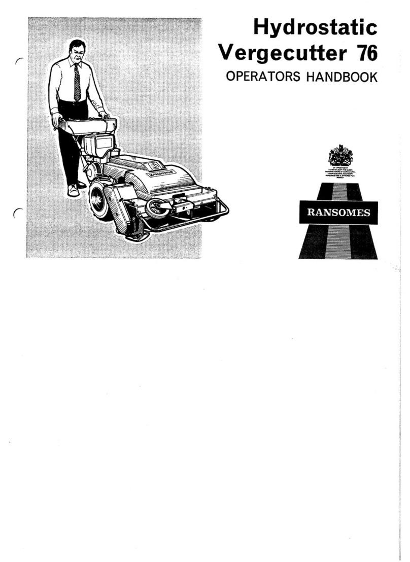 Ransomes Hydrostatic Vergecutter 76 Operator's handbook